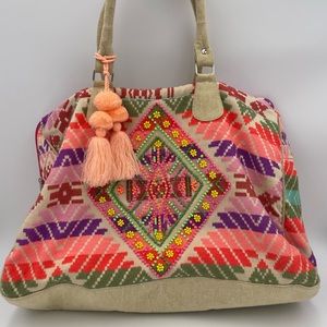 America & Beyond Beaded Handbag/Tote